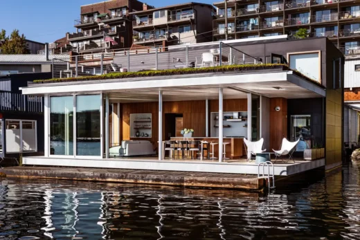 Seattle floating house in Portage Bay, Washington