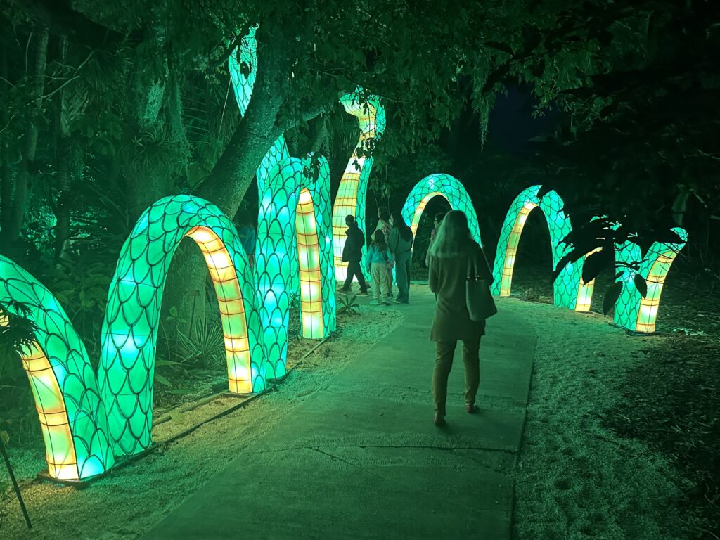 Lanterns brighten the holidays at Mounts Garden
