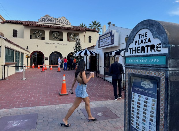 The Plaza Theater in downtown Palm Springs, closed since 2014, underwent a $34 million renovation and restoration. It will open with regular programming on December 2nd. (Photo by David Allen, Inland Valley Daily Bulletin/SCNG)