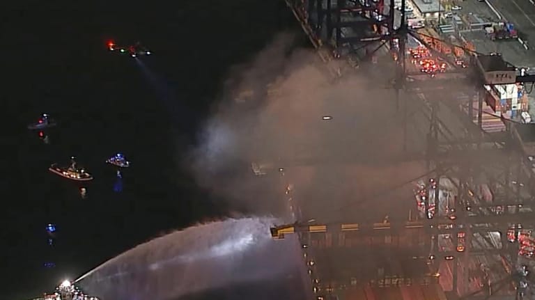 This image is from a video provided by ABC7 first responders...