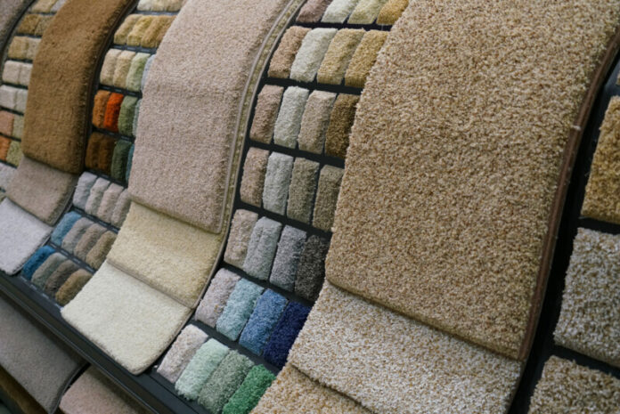 Colorful carpet samples in the store What is a hypoallergenic carpet?