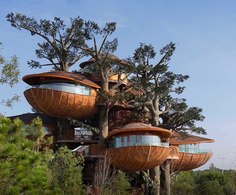 Modular forest nests by doarchiwow propose a model for prefabricated eco-resorts in China