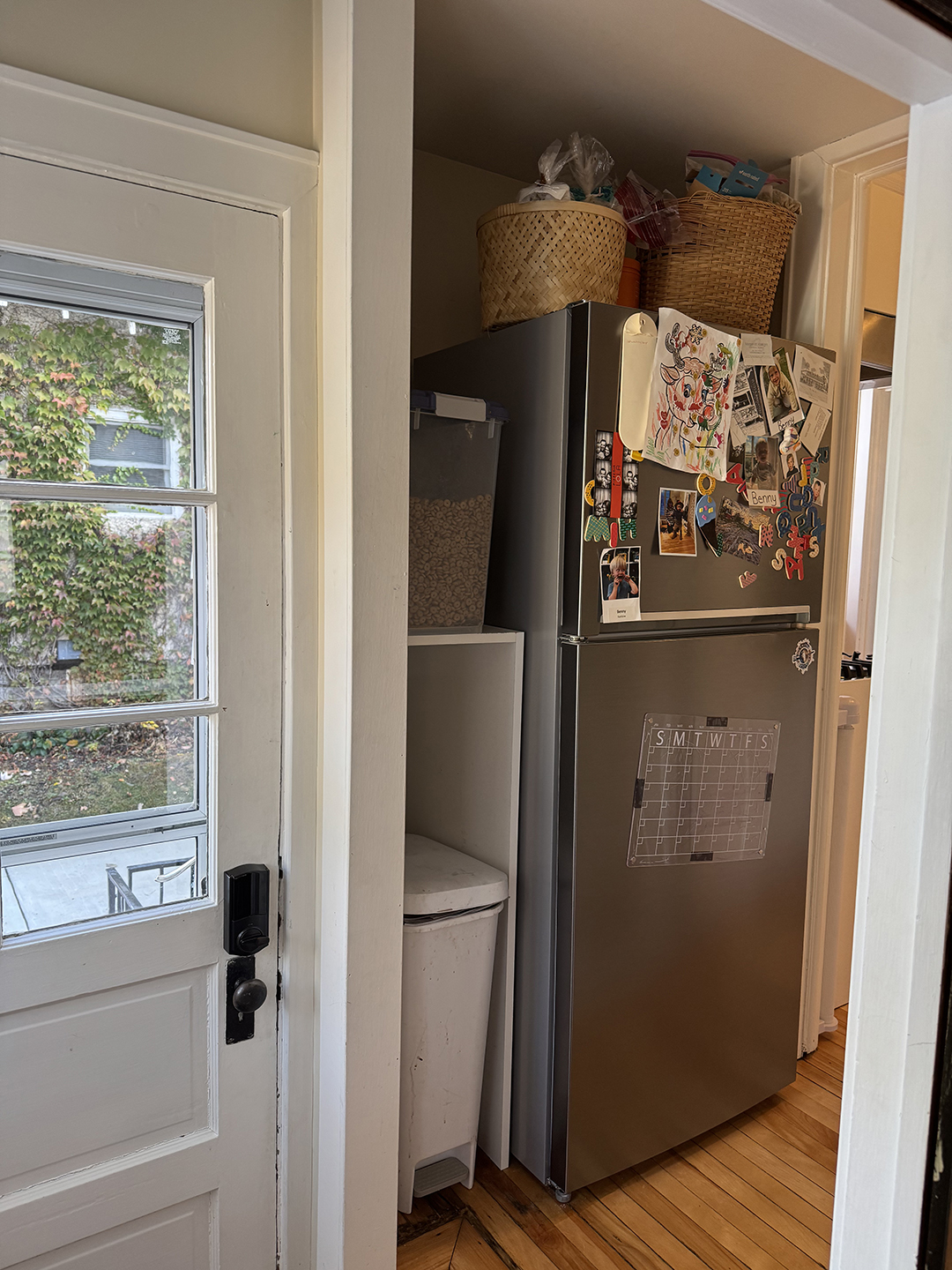 Refrigerator in a mud room