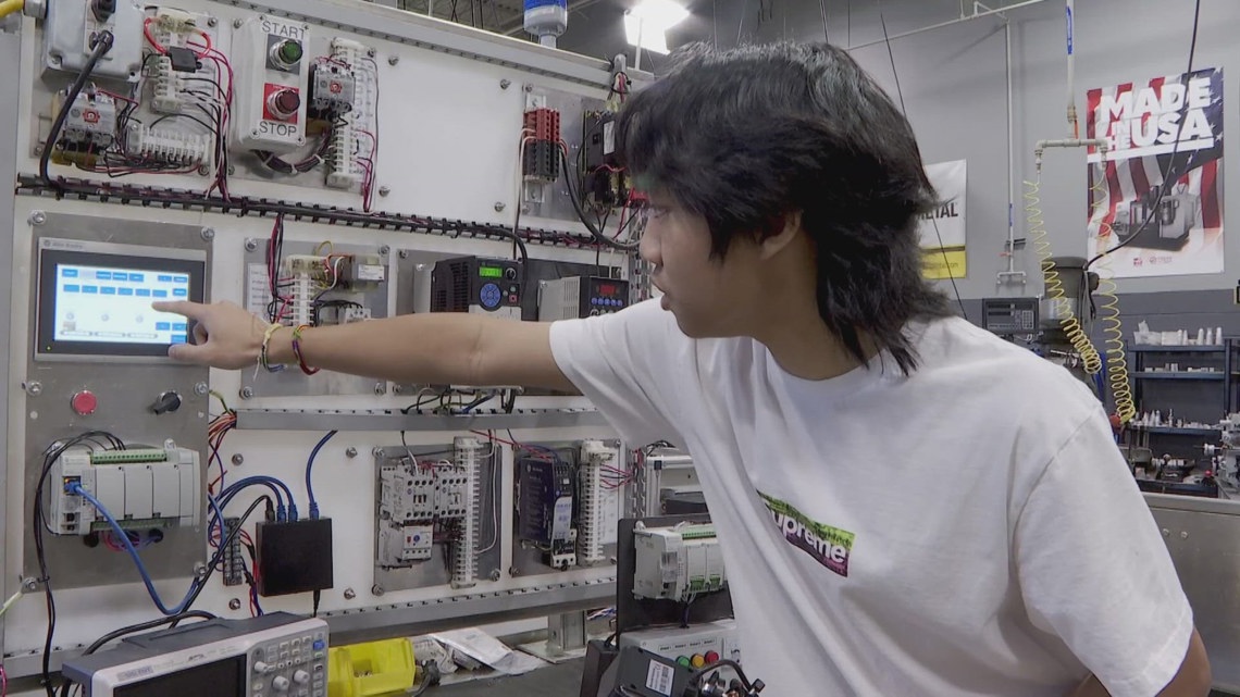 Student innovator builds automation system at Don Tyson School of Innovation